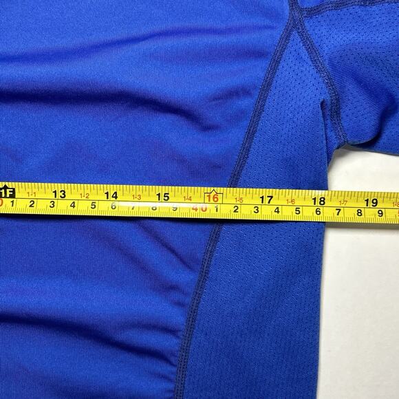 Nike Pro Combat Dri-Fit Active Wear Shirt Men's Medium Blue Fitted Crew Tee - Picture 6 of 9